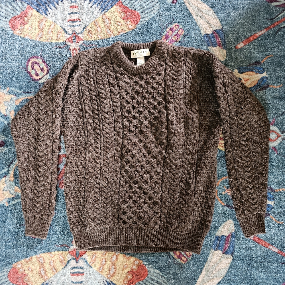 Orvis Dark Brown Crewneck Sweater